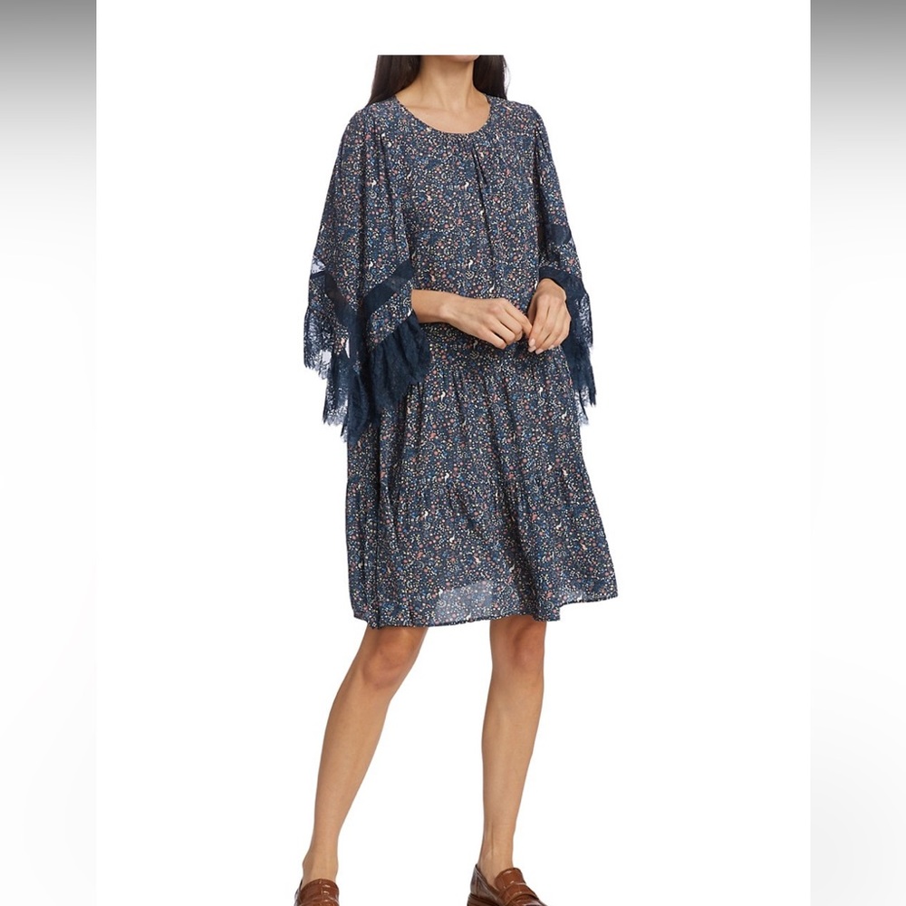 See by Chloé
Confetti Lace-Trim Midi Dress